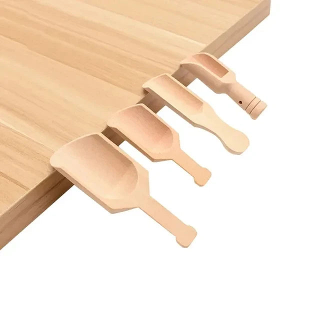 Mini Wooden Scoops - Versatile Small Spoons for Kitchen & Bath