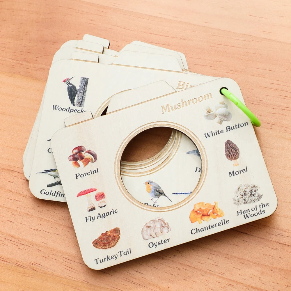 Montessori Wooden Cognitive Puzzle Book Toy for Babies & Kids
