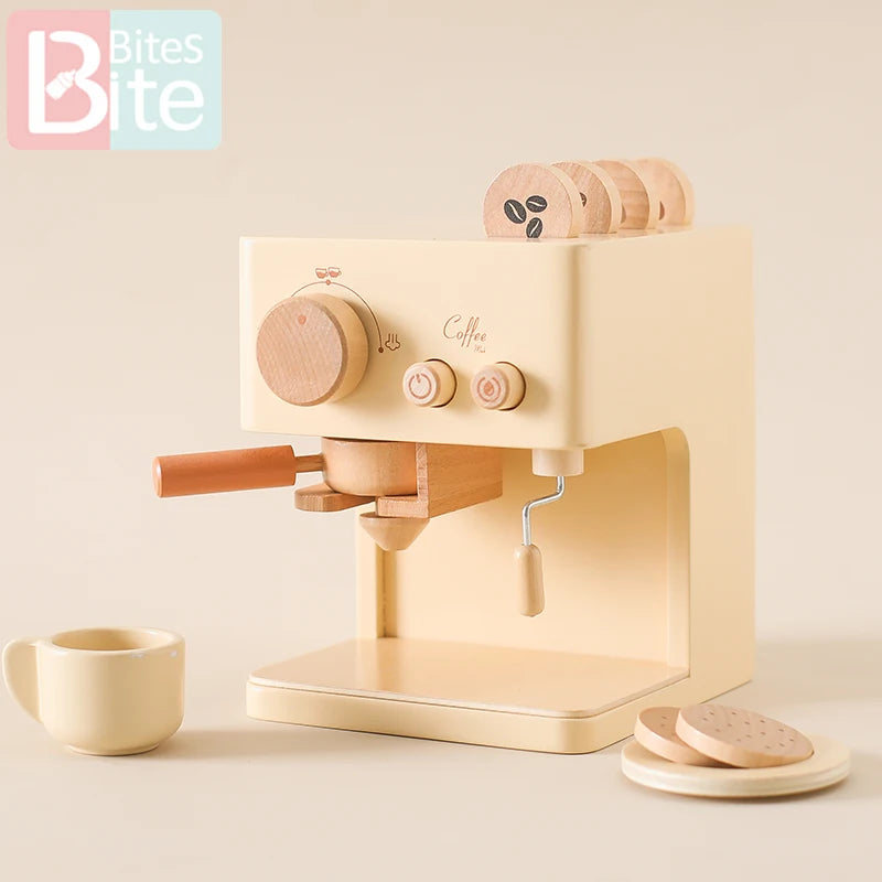 Montessori Coffee Machine Wooden Toy Set