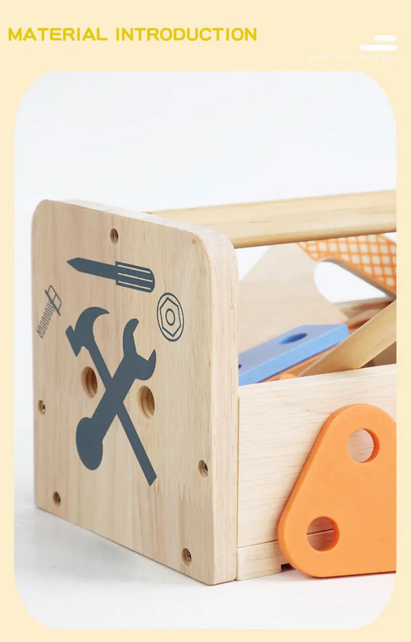 Wooden Tool Set for Kids - Montessori Educational STEM Construction Toy