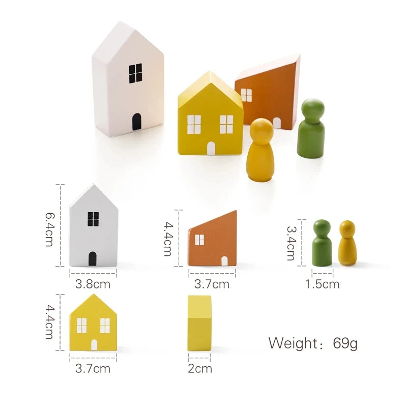 Montessori Wooden Forest Tree Building Blocks - Educational Kids Toy & Room Decor