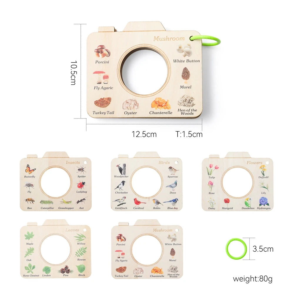 Montessori Wooden Cognitive Puzzle Book Toy for Babies & Kids