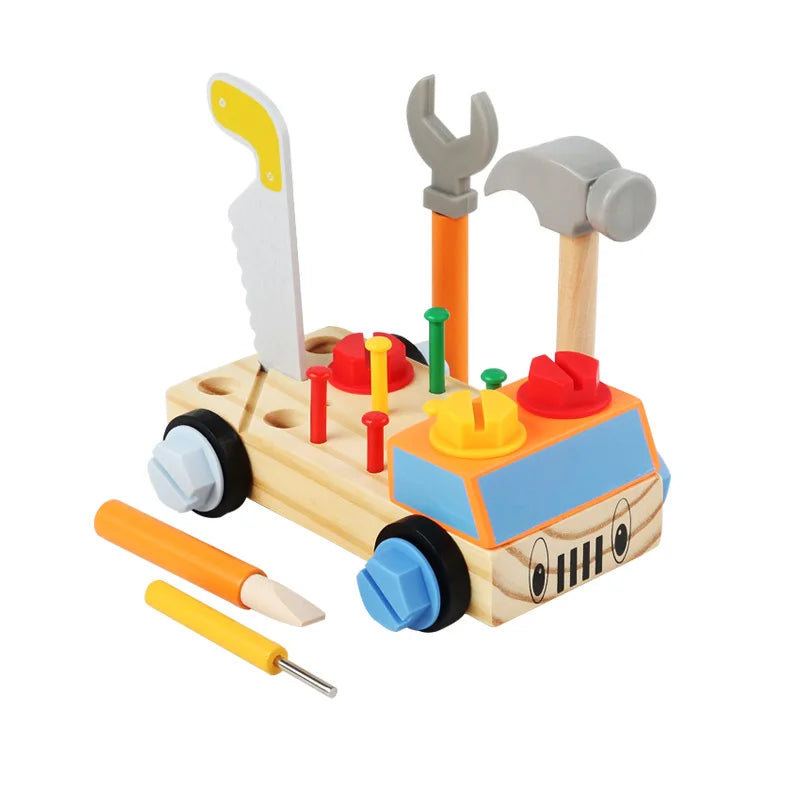 Wooden Tool Set for Kids - Montessori Educational STEM Construction Toy