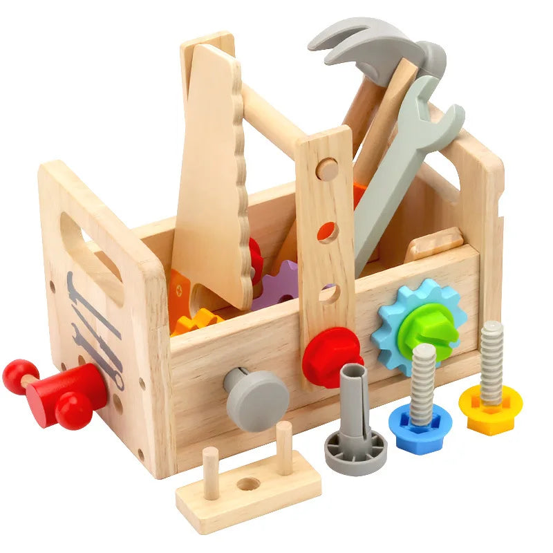 Wooden Tool Set for Kids - Montessori Educational STEM Construction Toy