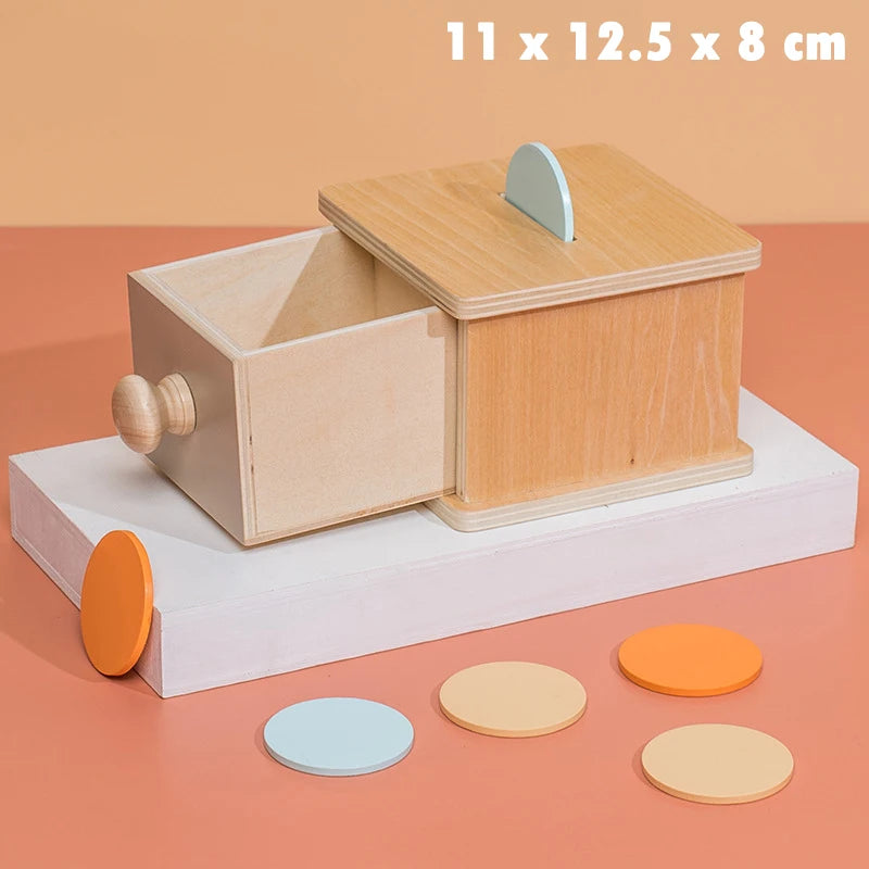 Montessori Wooden Toy Set - Object Permanence & Hammer Box