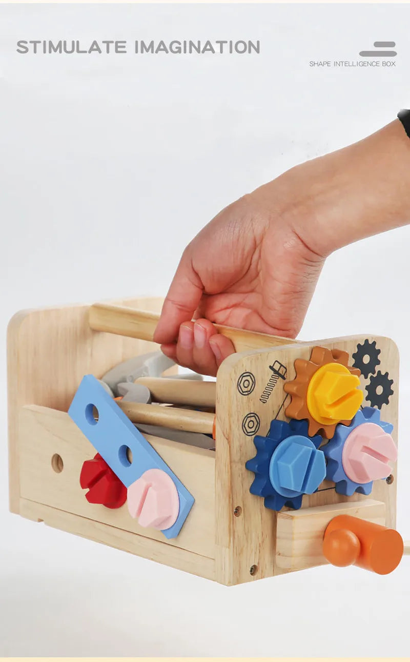 Wooden Tool Set for Kids - Montessori Educational STEM Construction Toy