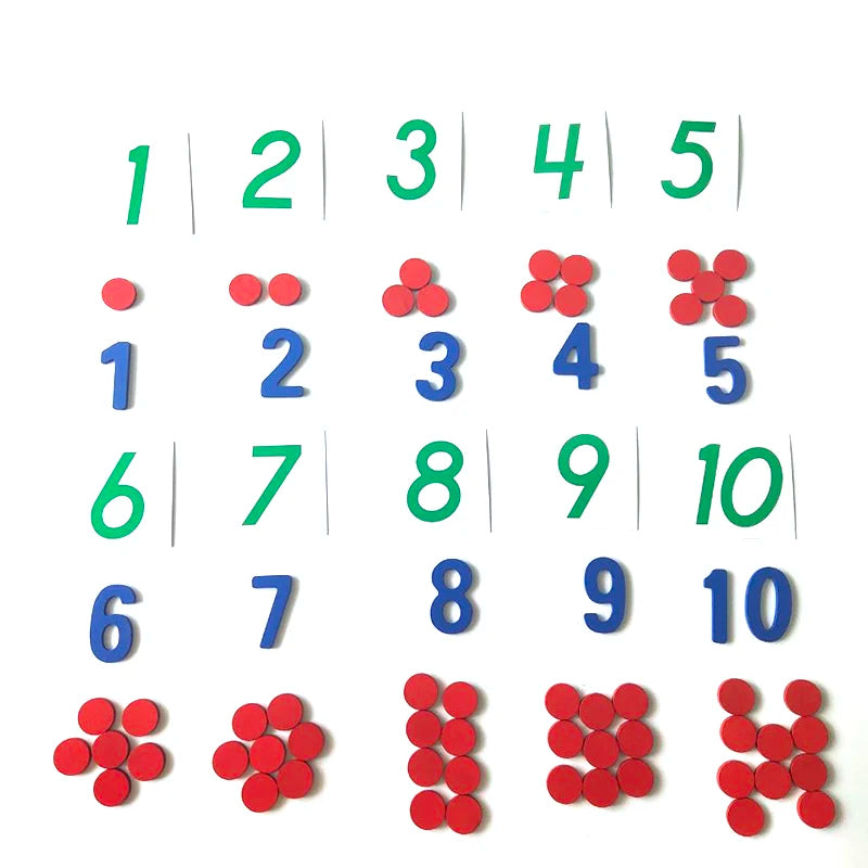 Montessori Wooden Cognitive Digital Card Puzzle