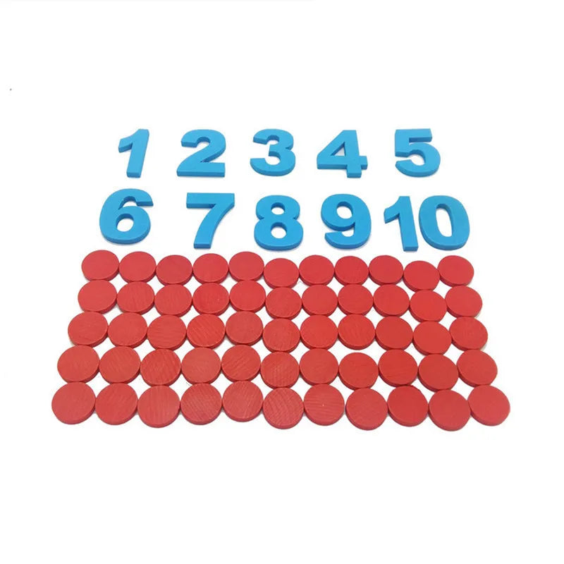 Montessori Wooden Cognitive Digital Card Puzzle