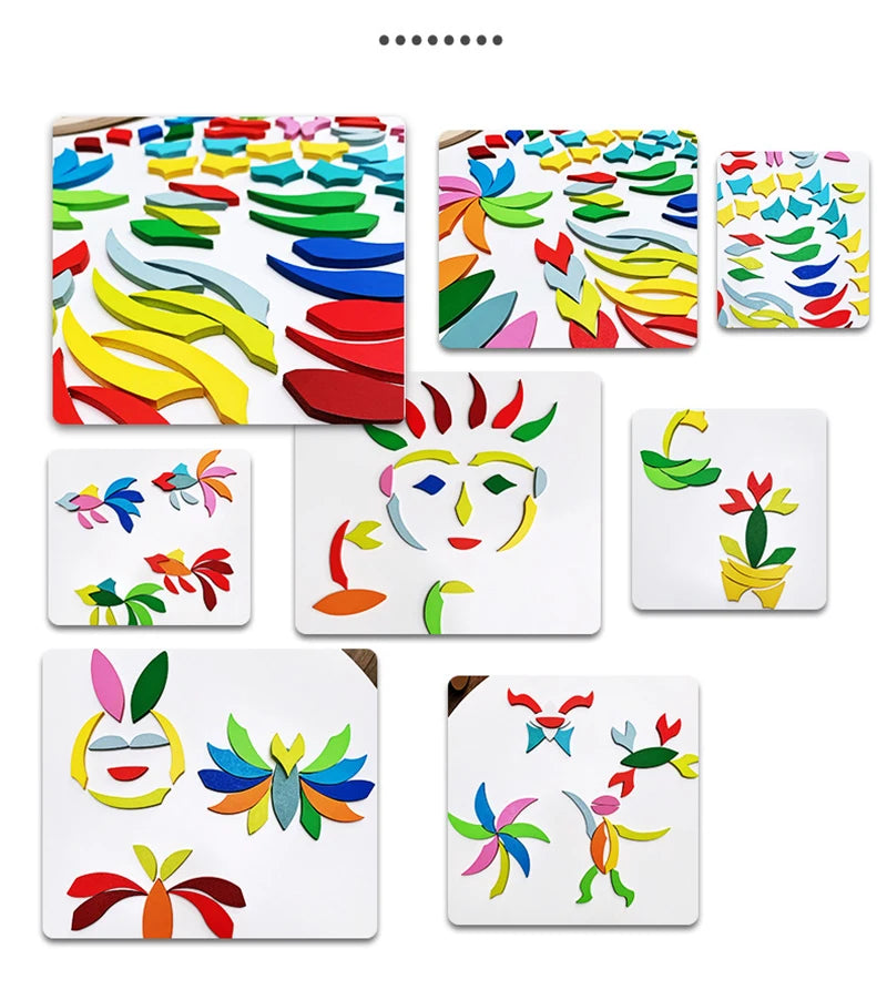 Montessori Rainbow Wooden Puzzle Toy - Educational Geometric Jigsaw Blocks