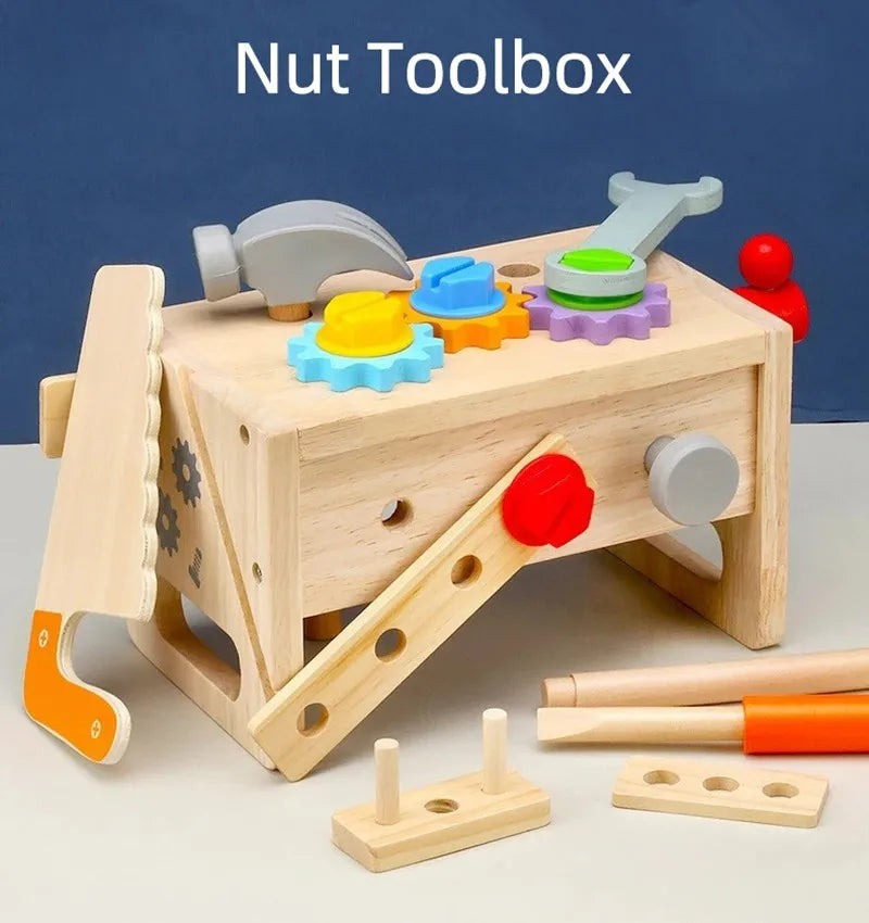 Wooden Tool Set for Kids - Montessori Educational STEM Construction Toy