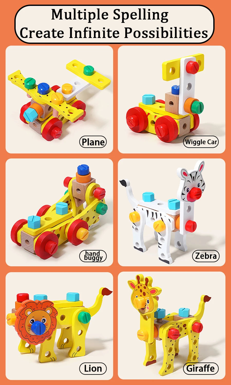 Montessori Educational Simulated Carpenter Repair Tools Set