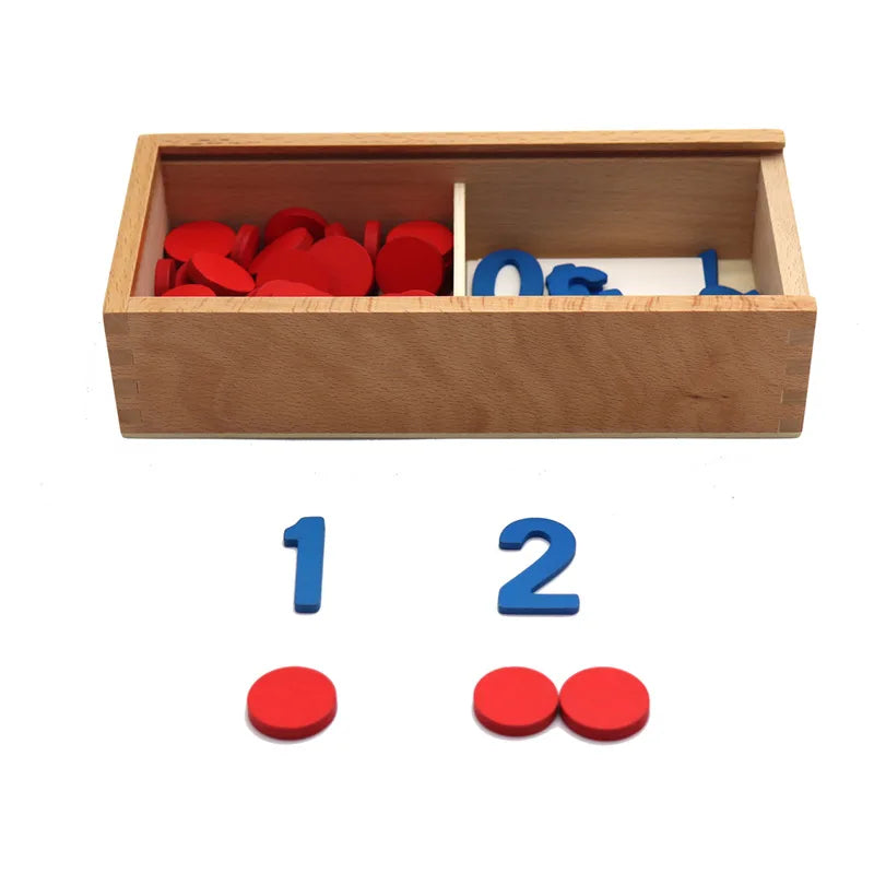 Montessori Wooden Cognitive Digital Card Puzzle