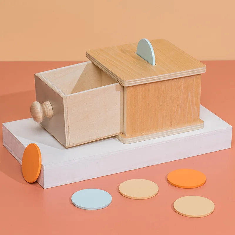 Montessori Wooden Toy Set - Object Permanence & Hammer Box