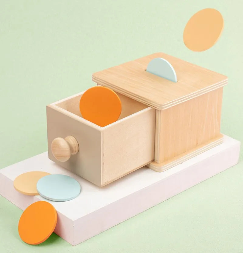 Montessori Wooden Toy Set - Object Permanence & Hammer Box