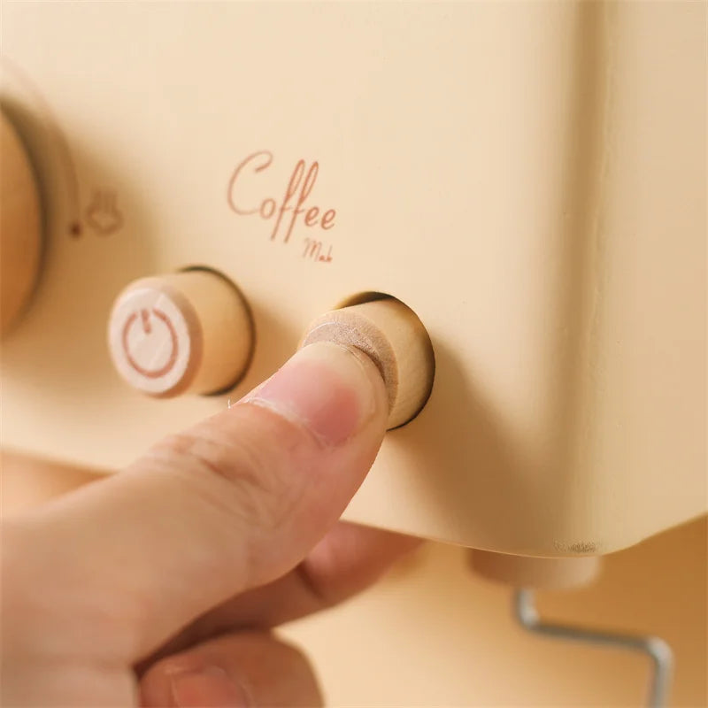 Montessori Coffee Machine Wooden Toy Set
