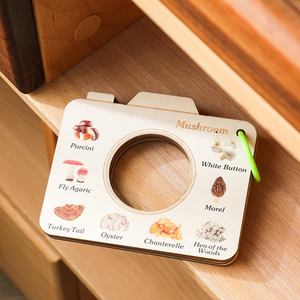 Montessori Wooden Cognitive Puzzle Book Toy for Babies & Kids
