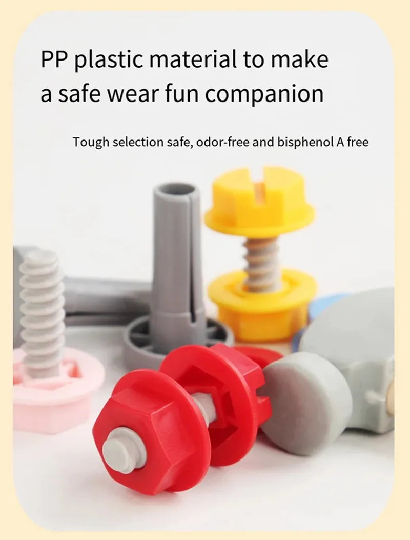 Wooden Tool Set for Kids - Montessori Educational STEM Construction Toy