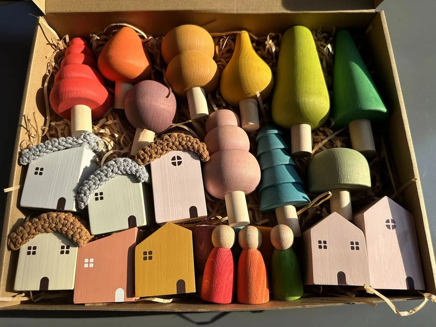 Pastel Nordic Wooden Building & Stacking Set