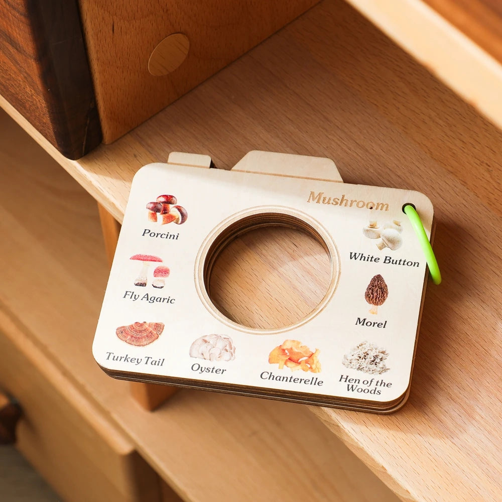 Montessori Wooden Cognitive Puzzle Book Toy for Babies & Kids