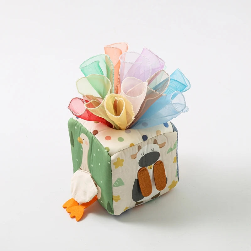 Baby Goose Cotton Tissue Box Busy Game