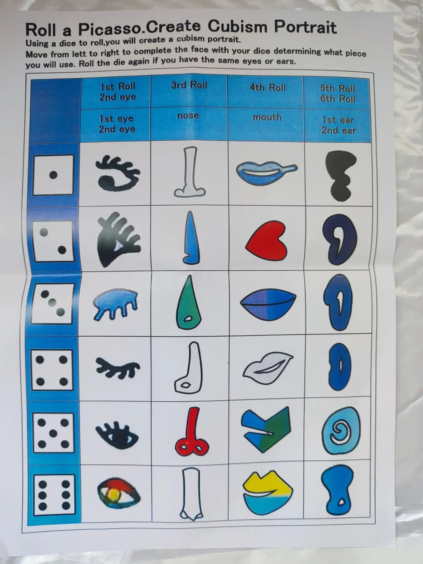 Wooden Montessori Face Puzzles Abstract Art Picasso Style