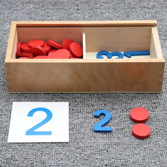 Montessori Wooden Cognitive Digital Card Puzzle
