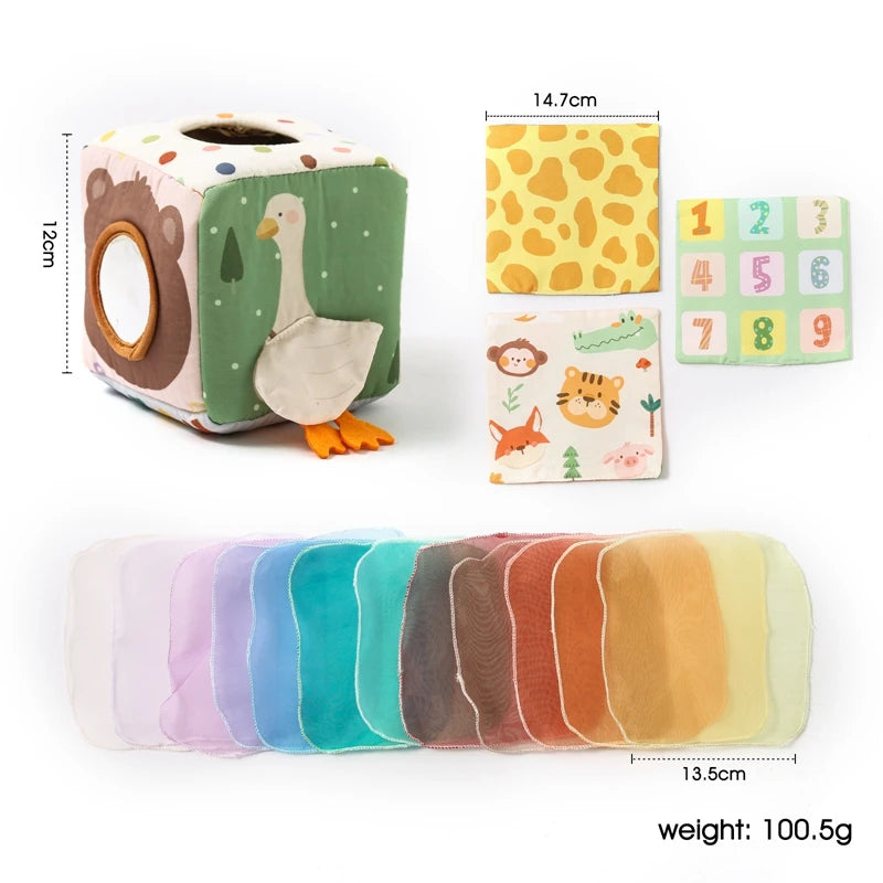 Baby Goose Cotton Tissue Box Busy Game