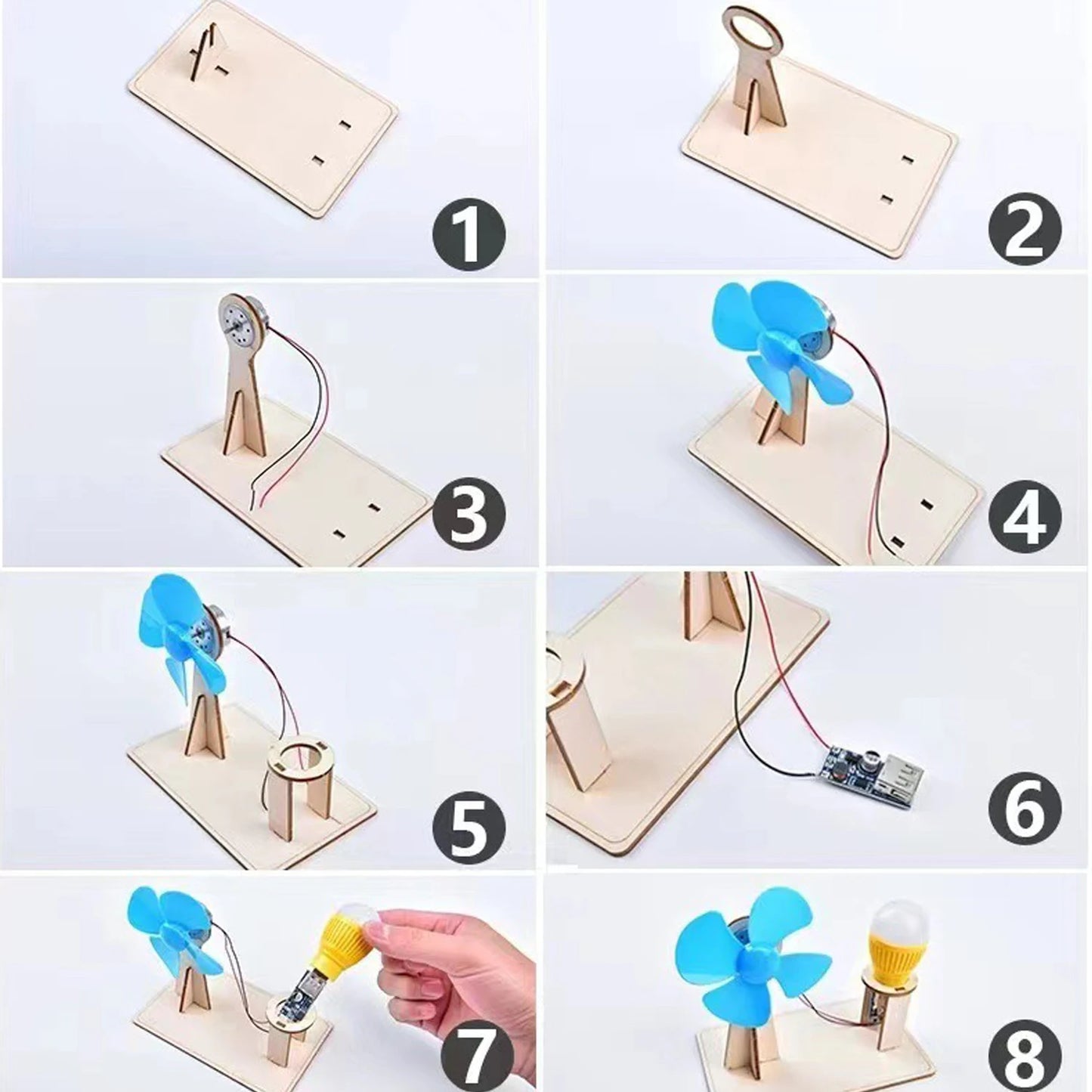 Montessori Wooden Wind Generator Model