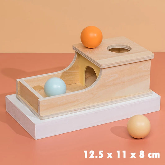Montessori Wooden Toy Set - Object Permanence & Hammer Box
