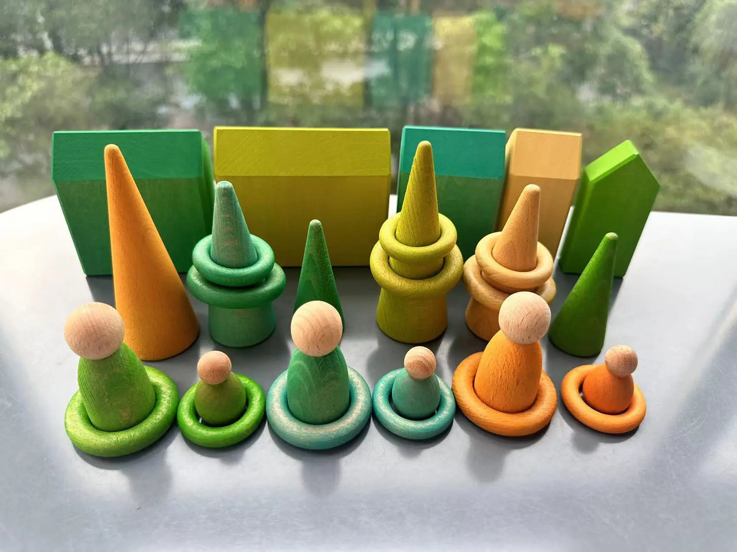 Pastel Nordic Wooden Building & Stacking Set