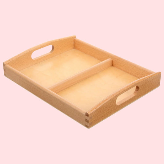 Two Handles Montessori Wooden Tray