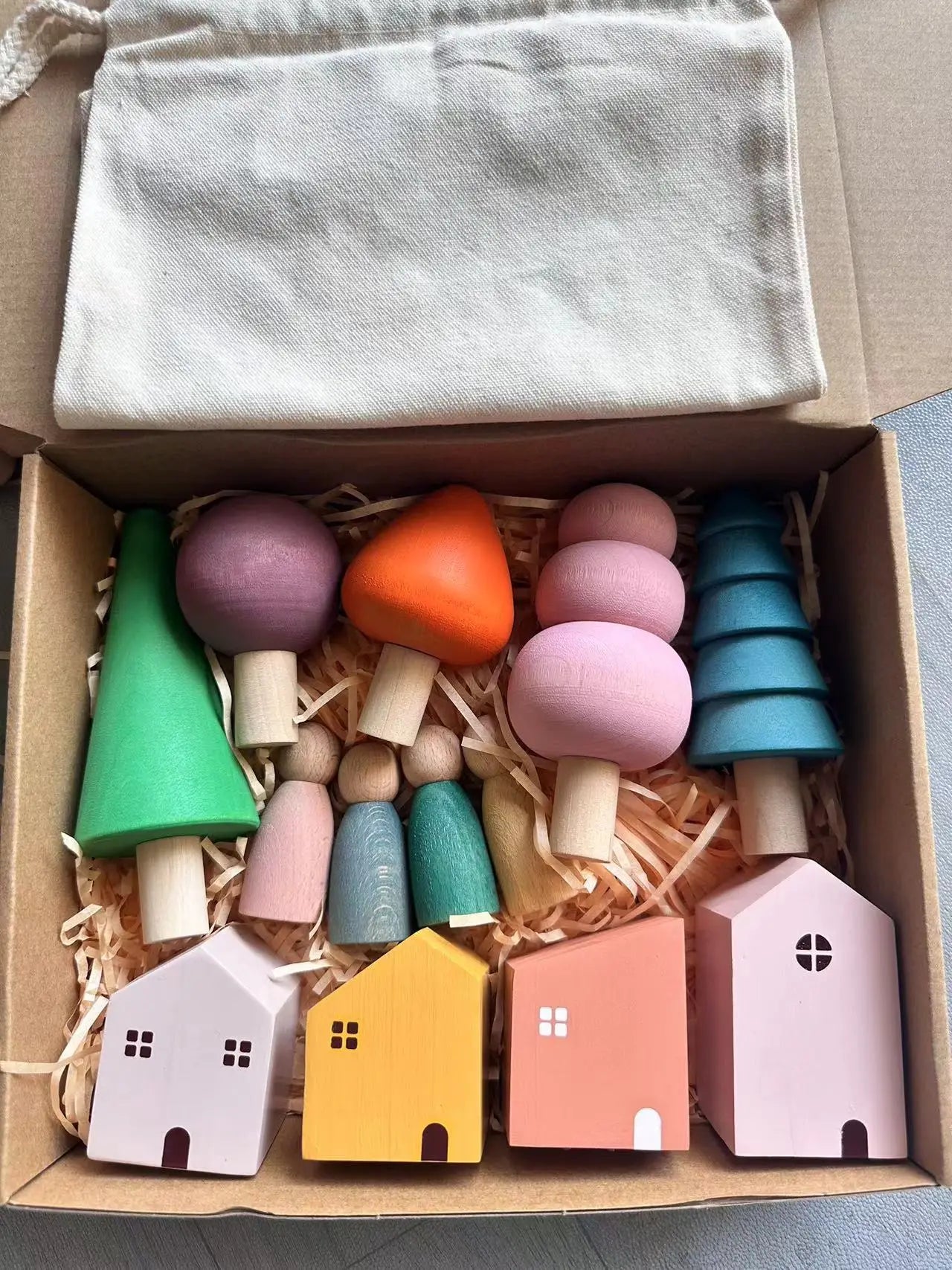 Pastel Nordic Wooden Building & Stacking Set